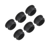 TA-VIGOR 6Pcs Silicone Snap in Locking Hole Plugs, 22mm Diameter Hole Stoppers, Rubber Panel Seal Cover Flush Type Panel Round for Kitchen Rubber Bulkheads Waterproof Sealing Plugs, Black