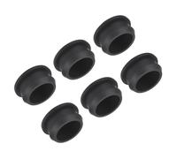 TA-VIGOR 6Pcs Silicone Snap in Locking Hole Plugs, 24mm Diameter Hole Stoppers, Rubber Panel Seal Cover Flush Type Panel Round for Kitchen Rubber Bulkheads Waterproof Sealing Plugs, Black