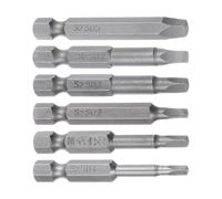 TA-VIGOR 6Pcs SQ1 SQ2 SQ2.7 SQ3 SQ4 SQ5 Square Screwdriver Bit, 1/4" Hex Shank Magnetic Screwdriver Bits 2" S2 Steel Square Drive Hex Bits for Electric Screwdriver Cordless Drill Tool Repair