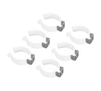 TA-VIGOR 6Pcs T12 U Clips Holder Bracket for LED Light Bulb Mounting Bracket Stainless Steel Fluorescent Tube Holder Pipe Clamps Spring Holder Tool Clips to Prevent Sagging, White