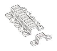 TA-VIGOR 6Pcs U Shaped Connector Bracket, 20mm x 20mm Stainless Steel Bracket Stainless Steel Pipe Clamp, Heavy Duty Conduit Clamps for Door Closed Bar Holder Strut, Pipe Tube Wire Fixing