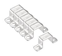 TA-VIGOR 6Pcs U Shaped Connector Bracket, 30mm x 30mm Stainless Steel Bracket Stainless Steel Pipe Clamp, Heavy Duty Conduit Clamps for Door Closed Bar Holder Strut, Pipe Tube Wire Fixing