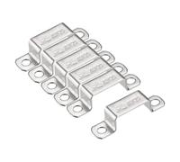 TA-VIGOR 6Pcs U Shaped Connector Bracket, 40mm x 20mm Stainless Steel Bracket Stainless Steel Pipe Clamp, Heavy Duty Conduit Clamps for Door Closed Bar Holder Strut, Pipe Tube Wire Fixing