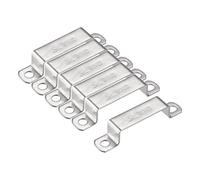 TA-VIGOR 6Pcs U Shaped Connector Bracket, 60mm x 20mm Stainless Steel Bracket Stainless Steel Pipe Clamp, Heavy Duty Conduit Clamps for Door Closed Bar Holder Strut, Pipe Tube Wire Fixing