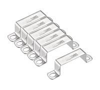 TA-VIGOR 6Pcs U Shaped Connector Bracket, 60mm x 30mm Stainless Steel Bracket Stainless Steel Pipe Clamp, Heavy Duty Conduit Clamps for Door Closed Bar Holder Strut, Pipe Tube Wire Fixing