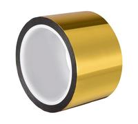 TA-VIGOR 70mm Gold Tone Metalized Craft Tape, Self-Adhesive Mirror-Like Finish Decorative Metallic Tape for Art and Crafts, Car Trim, Boat Trim, Accent Walls Graphic Arts