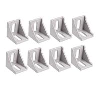 TA-VIGOR 8 Pcs Angle Corner Bracket Gusset 40mm x 40mm for 4040 Series Aluminium Extrusion Inside Corner Support, Silver