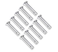 TA-VIGOR 8 x 35mm Clevis Pins Single Hole Zinc-Plated Steel Flat Head 10pc