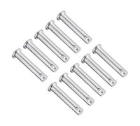 TA-VIGOR 8 x 40mm Clevis Pins Single Hole Zinc-Plated Steel Flat Head 10pc