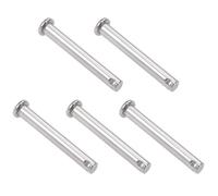 TA-VIGOR 8 x 60mm Clevis Pin Single Hole 304 Stainless Steel Flat Head 5pc | Link Hinge Pin Fastener for Mechanical Linkage, Ship Rigging, Fixed Parts