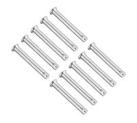 TA-VIGOR 8 x 60mm Clevis Pins Single Hole Zinc-Plated Steel Flat Head 10pc