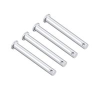 TA-VIGOR 8 x 90mm Clevis Pins Single Hole Zinc-Plated Steel Flat Head 4pc