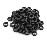 TA-VIGOR 80Pcs Rubber Grommets Cable Wire Protector, 10mm Conductor Wiring Blanking Gasket Ring Grommets, Black Electrical Cable Hole Plugs Wire Gaskets for Protecting Wires, Cables and Plugs