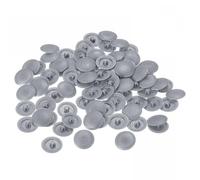 TA-VIGOR 80Pcs Screw Cap Covers, 11.8 x 3.3mm Plastic Screw Decorative Caps Cross Head Clip On Covers for Phillips Cam Lock Nut Self-Tapping Screw, Dark Gray