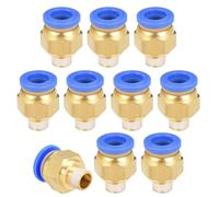 TA-VIGOR 8mm Pneumatic Push to Connect Fittings, G1/8 Male Thread Quick Connect Straight Coupler, Air Line Push Fit Connectors for Pneumatic Systems and Air Compressors, 8Pcs