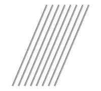 TA-VIGOR 8Pcs 5mmx450mm Stainless Steel Round Rods, Metal Solid Round Shaft Rods Lathe Bar Stock for DIY Crafts Car Helicopter Airplane Model