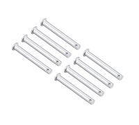 TA-VIGOR 8pcs 8 x 90mm Clevis Pins Single Hole, Zinc-Plated Steel Flat Head Link Hinge Pin Fastener for Mechanical Linkage, Ship Rigging, Fixed Parts