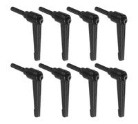 TA-VIGOR 8Pcs Adjustable Clamping Lever Handles, M6 x 50mm Locking Quick Release Push Button Ratchet Screw Knobs, Aluminum Alloy Male Thread Stud Bolts Handle for Machinery & Equipment