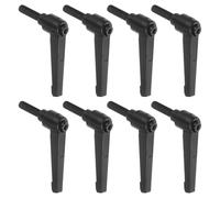 TA-VIGOR 8Pcs Adjustable Clamping Lever Handles, M8 x 20mm Locking Quick Release Push Button Ratchet Screw Knobs, Aluminum Alloy Male Thread Stud Bolts Handle for Machinery & Equipment