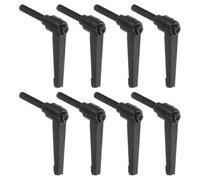 TA-VIGOR 8Pcs Adjustable Clamping Lever Handles, M8 x 40mm Locking Quick Release Push Button Ratchet Screw Knobs, Aluminum Alloy Male Thread Stud Bolts Handle for Machinery & Equipment