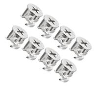 TA-VIGOR 8Pcs Furniture Connecter Cam Lock Nuts Fittings, 15mm x 13.5mm Screw Eccentric Fasteners for Cabinet Drawer Dresser Wardrobe Furniture Panel Connecting, Silver