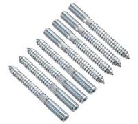 TA-VIGOR 8Pcs Hanger Bolts, M10x100mm Double Headed Bolts Self Tapping Screw, Double Ended Dowel Screws for Wood Connecting