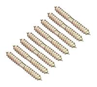 TA-VIGOR 8Pcs Hanger Bolts, M6x58mm Double Ended Self-Tapping Thread Wood to Wood Dowel Screws, Double Ended Dowel Screws, Screw Dowels Hanger for Wood Connecting