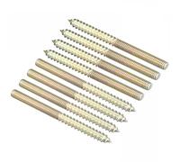 TA-VIGOR 8Pcs Hanger Bolts, M6x80mm Double Headed Bolts Self Tapping Screw, Double Ended Dowel Screws for Wood Joint Furniture