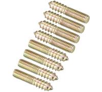 TA-VIGOR 8Pcs Hanger Bolts, M8x40mm Double Headed Bolts Self Tapping Screw, Double Ended Dowel Screws for Wood Joint Furniture