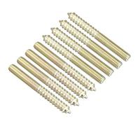 TA-VIGOR 8Pcs Hanger Bolts, M8x75mm Double Headed Bolts Self Tapping Screw, Double Ended Dowel Screws for Wood Joint Furniture