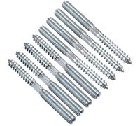 TA-VIGOR 8Pcs Hanger Bolts, M8x90mm Double Headed Bolts Self Tapping Screw, Double Ended Dowel Screws for Wood Connecting
