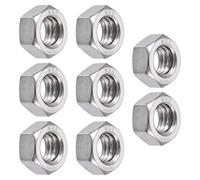 TA-VIGOR 8Pcs Hex Nuts, 1/2-12" BSW Self Locking Nuts, 304 Stainless Steel Insert Lock Nut for Bolts, Hexagon Nutstones for Lock Washers, Bolts, Screws