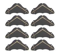 TA-VIGOR 8Pcs Metal Corner Protectors, 45 x 45 x 9mm Edge Guard Decorative Corner Bracket, Bronze Angle Brace Cover for Tables Chests Suitcase Jewelry Box, with 32Pcs Screws