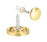 TA-VIGOR 8Pcs Mirror Screws, 22mm brass Mirror Screws Cap Nail with Washers, Decorative Cap Covers Polished Mirror Nails for Mirrors, Furniture Fittings, Tables, Wardrobes, Glass, Gold