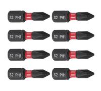 TA-VIGOR 8pcs PH1 Phillips Screwdriver Bits, 1/4" Hex Shank 25mm/1" Length Magnetic Cross Head Hex Bits, S2 Steel Hex Screwdriver Bit for Furniture Assembly DIY Repair