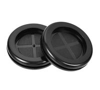 TA-VIGOR 8Pcs Round Rubber Grommets, 35mm Double-Sided Rubber Hole Plug Electrical Wire Gaskets, Black Rubber Hole Synthetic Rubber Plug for Wire, Cable and Plugs Protection