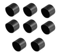 TA-VIGOR 8Pcs Rubber End Caps, 40mm ID Round Flexible Screw End Caps Thread Protectors, Black Vinyl Bolt Covers Rubber Covers for Screws, Tubes, Cables, Wires, etc