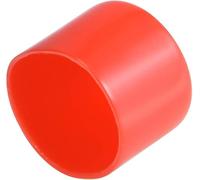 TA-VIGOR 8Pcs Rubber End Caps, 42mm ID Round Flexible Screw End Caps Thread Protectors, Red Vinyl Bolt Covers Rubber Covers for Screws, Tubes, Cables, Wires, etc