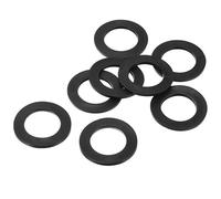 TA-VIGOR 8Pcs Rubber Flat Washers, 39mm OD, 25mm ID, 2.5mm Thickness, Heavy Duty Black Rubber Grommet Vibration Dampening Sealing Pads for Faucet, Pipe, Water Hose, Bolt Fasteners