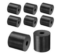 TA-VIGOR 8Pcs Rubber Spacers 40 mm OD 10 mm ID 40 mm Height - Round Anti-Vibration Rubber Bushings, Thick Isolation Washers and Damping Pads for Furniture and Industrial Equipment