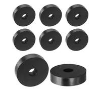 TA-VIGOR 8pcs Rubber Spacers 40mm OD x 10mm ID x 10mm Height - Anti-Vibration Rubber Blocks and Pads for Home, Car, Appliances - Shock Absorbing, Noise Reducing, Anti-Skid Washers