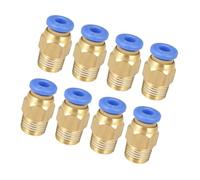 TA-VIGOR 8Pcs Straight Pneumatic Push to Quick Connect Fittings, G1/8 Male x 4mm Tube OD, PC4-01 Air Line Push Fit Connector, Straight Quick Fitting Adapter for Pneumatic Systems