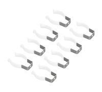 TA-VIGOR 8Pcs T10 U Clips Holder Bracket for LED Light Bulb Mounting Bracket Support Stainless Steel Fluorescent Tube Holder Pipe Clamps Spring Holder Tool Clips to Prevent Sagging, White