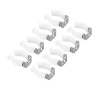 TA-VIGOR 8Pcs T6 U Clips Holder Bracket for LED Light Bulb Mounting Bracket Support Stainless Steel Fluorescent Tube Holder Pipe Clamps Spring Holder Tool Clips to Prevent Sagging, White