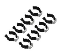 TA-VIGOR 8Pcs T8 U Clips Holder Bracket for LED Light Bulb Mounting Bracket Support Stainless Steel Fluorescent Tube Holder Pipe Clamps Spring Holder Tool Clips to Prevent Sagging, Black
