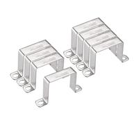 TA-VIGOR 8Pcs U Shaped Connector Bracket, 60mm x 60mm Stainless Steel Bracket Stainless Steel Pipe Clamp, Heavy Duty Conduit Clamps for Door Closed Bar Holder Strut, Pipe Tube Wire Fixing