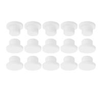 TA-VIGOR 9Pcs Silicone Hole Plugs, 14mm Diameter Hole Stoppers, Soft Flexible Rubber Panel Seal Cover Flush Type Panel Round for Kitchen Rubber Bulkheads Waterproof Sealing Plugs, White