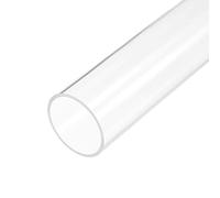TA-VIGOR Acrylic Pipe Clear Rigid Round Tube 46mm ID 50mm OD 305mm for Lamps and Lanterns, Water Cooling System