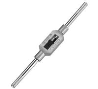 TA-VIGOR Adjustable Tap Wrench Handle, for Metric M1-M12 W1/16-1/2 Taps, Tap Reamer Tapping Hand Tool for Machinist Repair, Medium Carbon Steel Handle with Nickel Plated