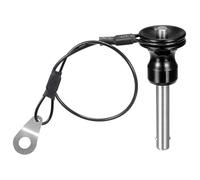 TA-VIGOR Ball Locking Pins, 6mm Dia 25mm Length 304 Stainless Steel Push-Button Quick Release Pin with Lanyard Cable